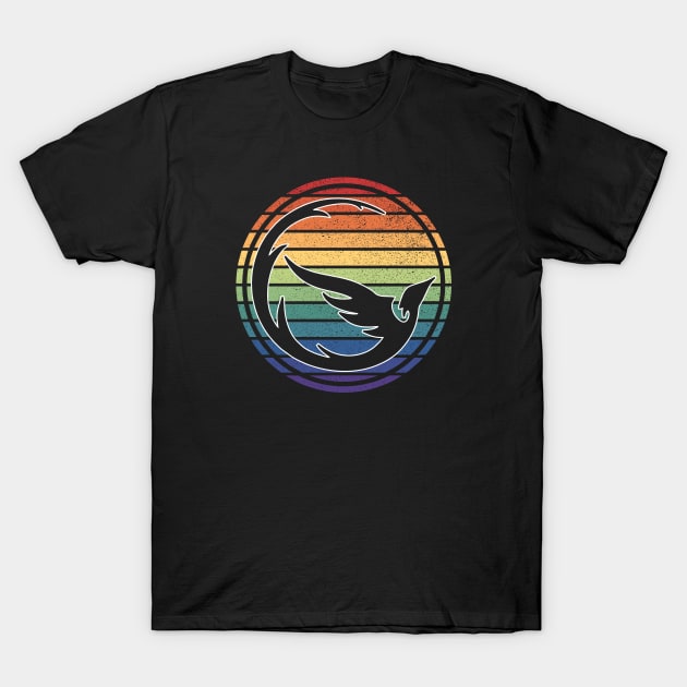 Vintage Distressed Gay Pride Phoenix Horizon T-Shirt by Muzehack